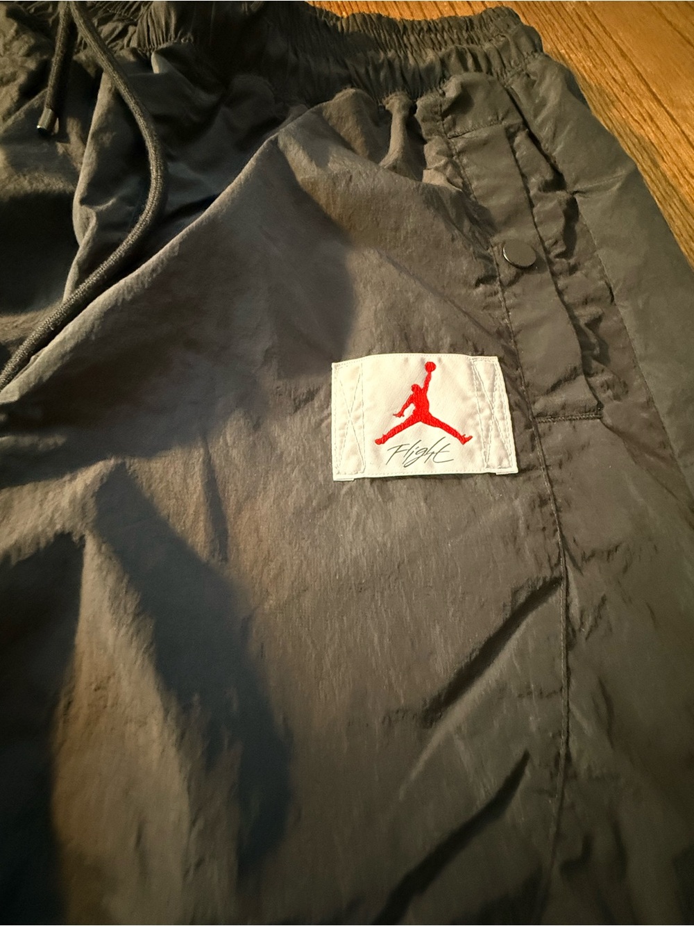 Jordan Black Joggers with Red Jumpman Patch